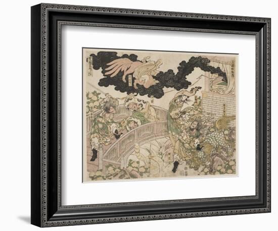 Hanzokuy-O Kiubi No Kitsune, 1806 (Woodblock Print)-Katsushika Hokusai-Framed Giclee Print