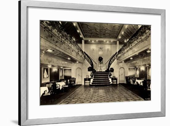 Hapag, Dampfer Oceana, Treppe, Tanzsaal, Parkett-null-Framed Giclee Print