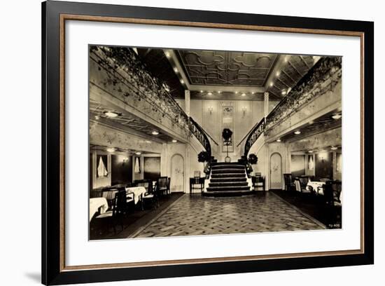 Hapag, Dampfer Oceana, Treppe, Tanzsaal, Parkett-null-Framed Giclee Print