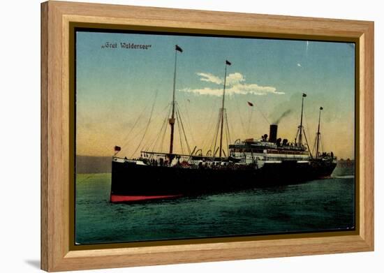 Hapag, Dampfschiff Graf Waldersee Auf See-null-Framed Premier Image Canvas