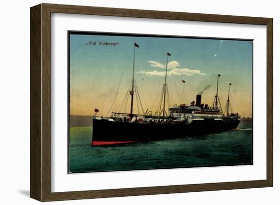 Hapag, Dampfschiff Graf Waldersee Auf See-null-Framed Giclee Print