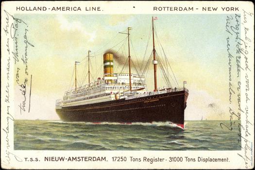 Hapag, Dampfschiff T.S.S. Nieuw Amsterdam in Fahrt' Giclee Print | Art.com