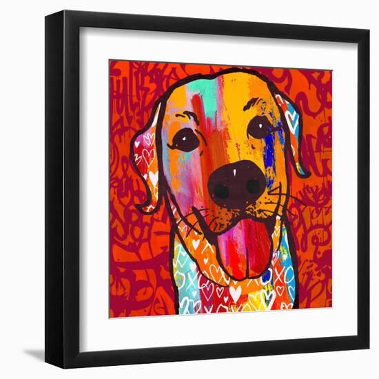 Happiest Lab!-Evangeline Taylor-Framed Art Print