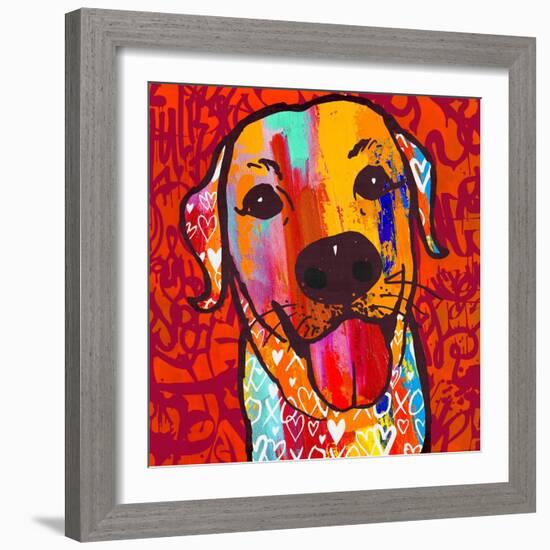 Happiest Lab!-Evangeline Taylor-Framed Art Print