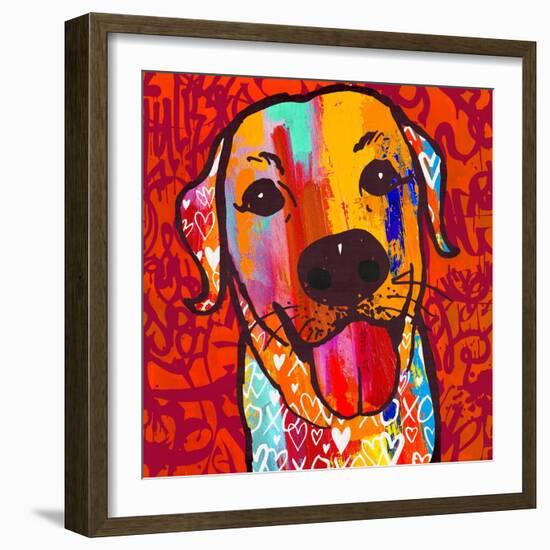 Happiest Lab!-Evangeline Taylor-Framed Art Print