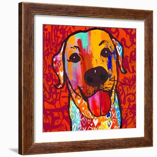 Happiest Lab!-Evangeline Taylor-Framed Art Print