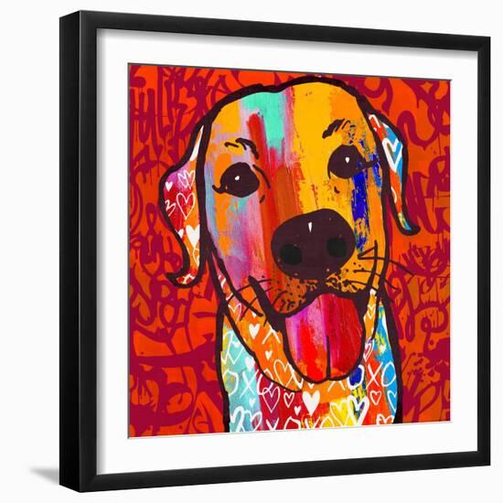 Happiest Lab!-Evangeline Taylor-Framed Art Print