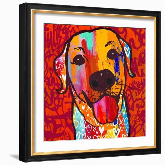 Happiest Lab!-Evangeline Taylor-Framed Art Print