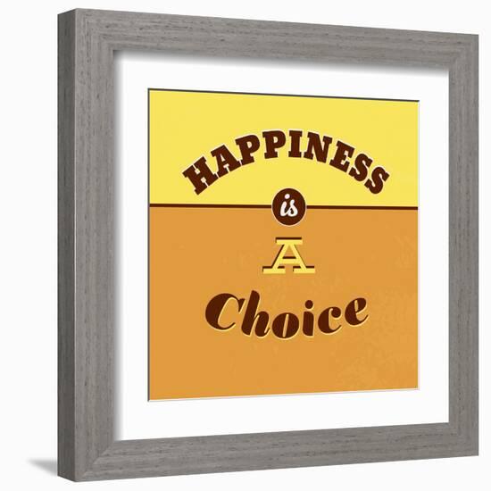 Happiness Is a Choice 1-Lorand Okos-Framed Art Print