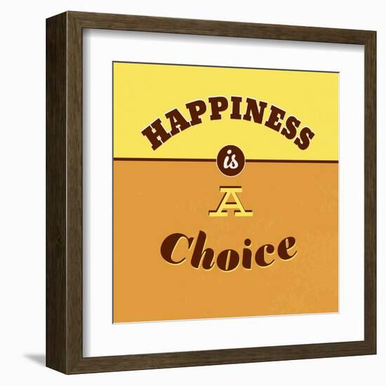 Happiness Is a Choice 1-Lorand Okos-Framed Art Print