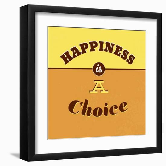 Happiness Is a Choice 1-Lorand Okos-Framed Art Print