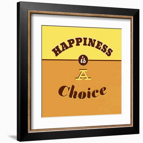 Happiness Is a Choice 1-Lorand Okos-Framed Art Print