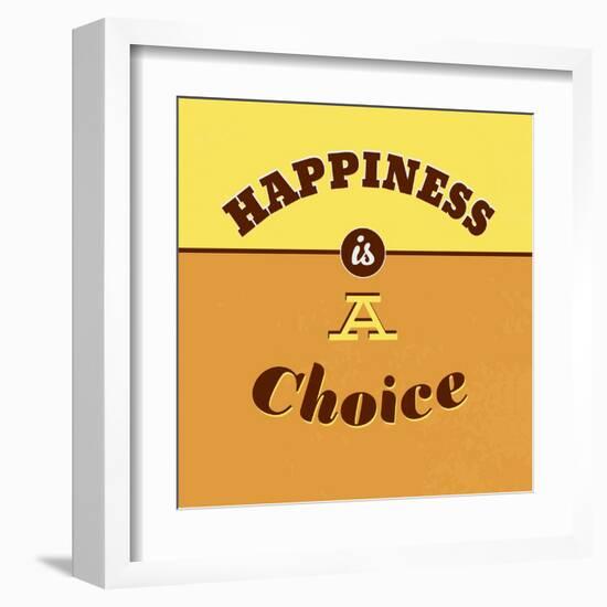 Happiness Is a Choice 1-Lorand Okos-Framed Art Print