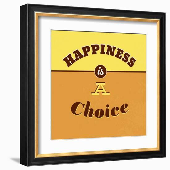 Happiness Is a Choice 1-Lorand Okos-Framed Art Print