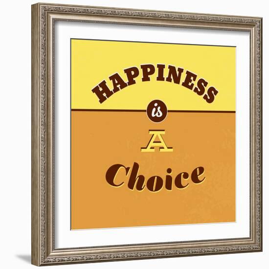 Happiness Is a Choice 1-Lorand Okos-Framed Art Print