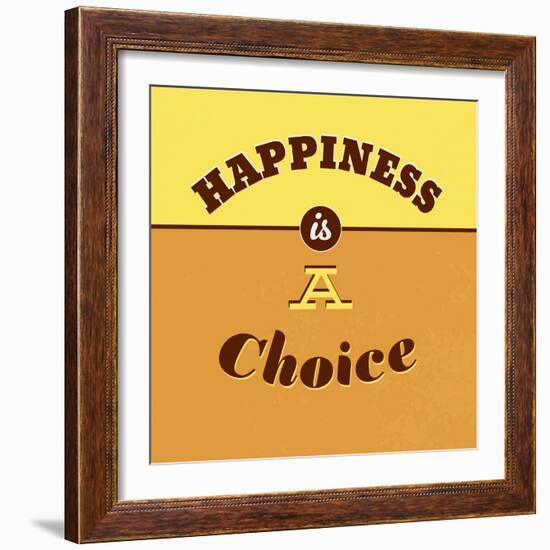 Happiness Is a Choice 1-Lorand Okos-Framed Art Print