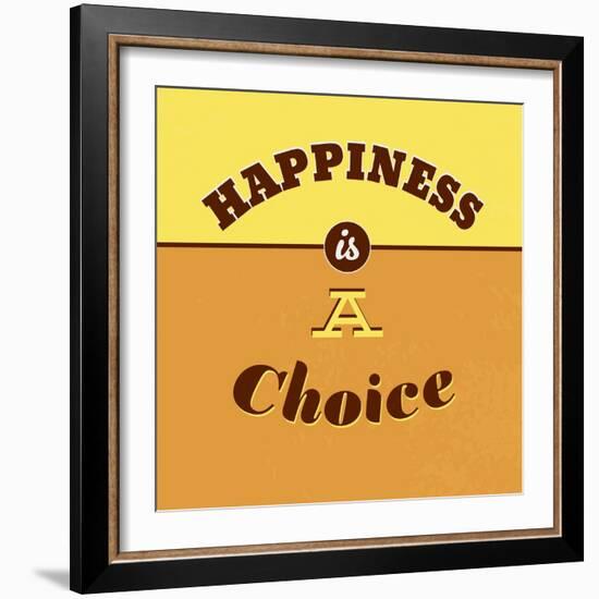 Happiness Is a Choice 1-Lorand Okos-Framed Art Print