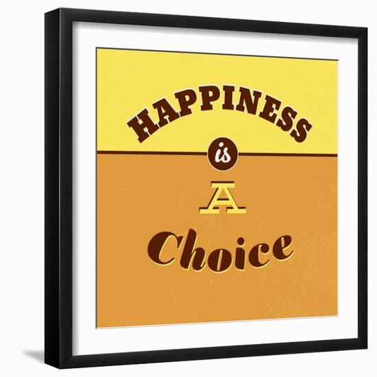 Happiness Is a Choice 1-Lorand Okos-Framed Art Print