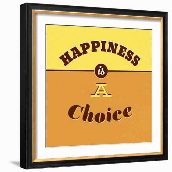 Happiness Is a Choice 1-Lorand Okos-Framed Art Print