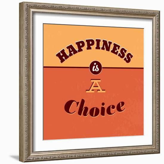 Happiness Is a Choice-Lorand Okos-Framed Art Print