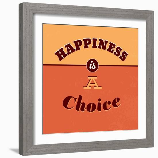 Happiness Is a Choice-Lorand Okos-Framed Art Print