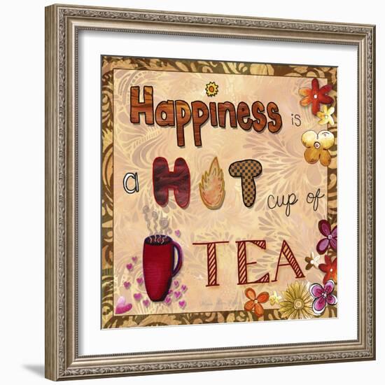 Happiness Is a Hot Cup of Tea-Megan Aroon Duncanson-Framed Giclee Print