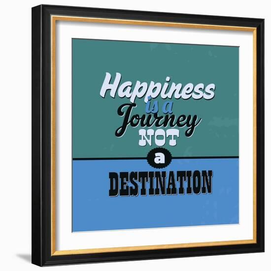 Happiness Is a Journey Not a Destination 1-Lorand Okos-Framed Art Print