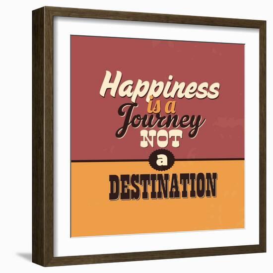 Happiness Is a Journey Not a Destination-Lorand Okos-Framed Art Print