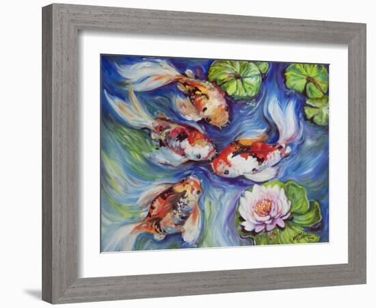 Happiness Koi Dance-Marcia Baldwin-Framed Giclee Print