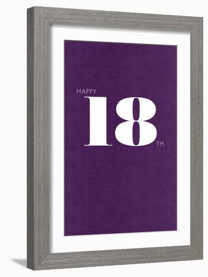 Happy 18th-null-Framed Art Print