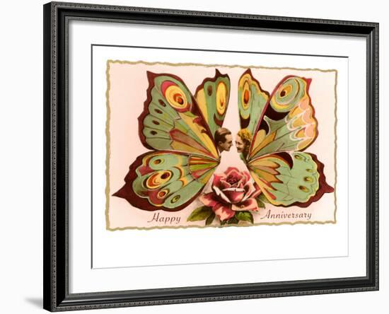 Happy Anniversary, Butterfly People-null-Framed Art Print