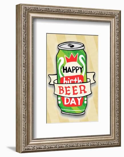 Happy Beer Day - Tommy Human Cartoon Print-Tommy Human-Framed Giclee Print