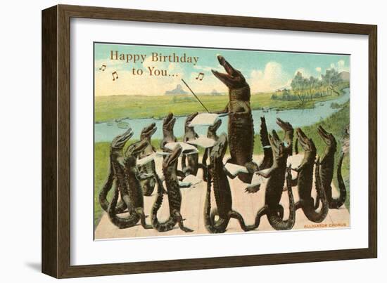 Happy Birthday, Alligator Chorus-null-Framed Premium Giclee Print