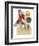 Happy Birthday, Clown on St. Bernard-null-Framed Art Print