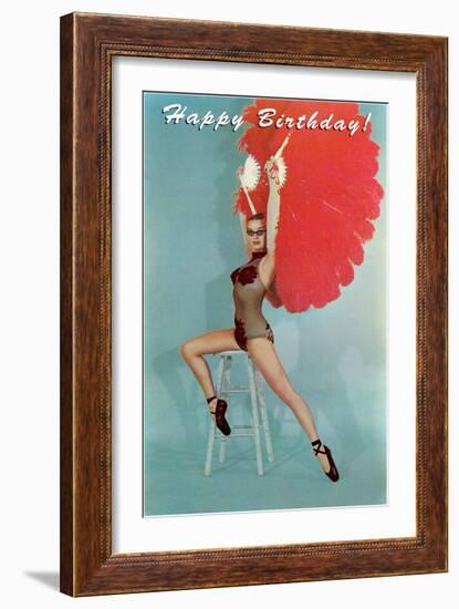 Happy Birthday, Fan Dancer-null-Framed Art Print