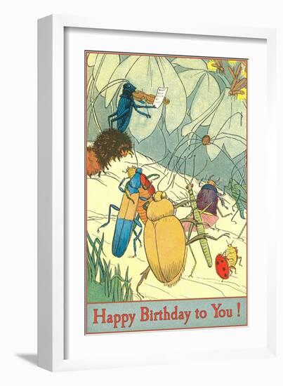 Happy Birthday, Insect Ball-null-Framed Art Print