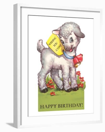 Happy Birthday, Lamb-null-Framed Art Print