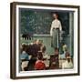 "Happy Birthday, Miss Jones", March 17,1956-Norman Rockwell-Framed Giclee Print