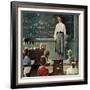 "Happy Birthday, Miss Jones", March 17,1956-Norman Rockwell-Framed Giclee Print