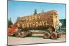 Happy Birthday on Giant Log-null-Mounted Art Print
