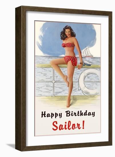 Happy Birthday Sailor-null-Framed Art Print
