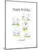 Happy Birthday Sheep-Jennifer Zsolt-Mounted Giclee Print