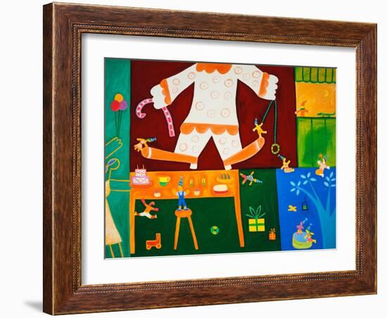 Happy Birthday to you, 2001,(oil on linen)-Cristina Rodriguez-Framed Giclee Print