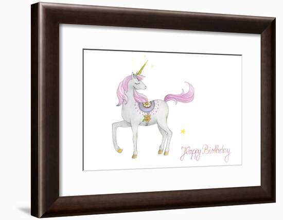 Happy Birthday Unicorn-Christiane Montag-Framed Giclee Print
