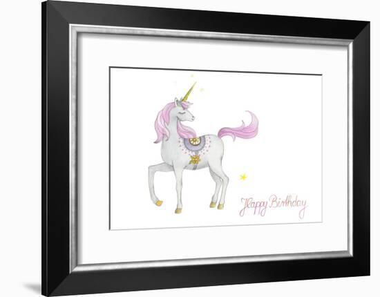 Happy Birthday Unicorn-Christiane Montag-Framed Giclee Print