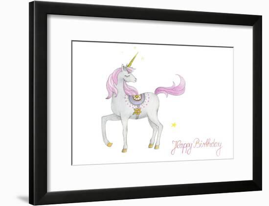 Happy Birthday Unicorn-Christiane Montag-Framed Giclee Print