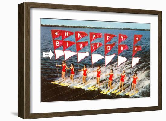 Happy Birthday, Water Skiers (Write Name Here)-null-Framed Art Print