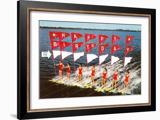 Happy Birthday, Water Skiers (Write Name Here)-null-Framed Art Print