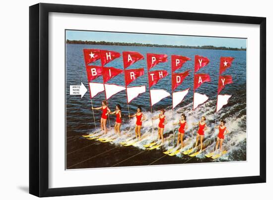 Happy Birthday, Water Skiers (Write Name Here)-null-Framed Art Print