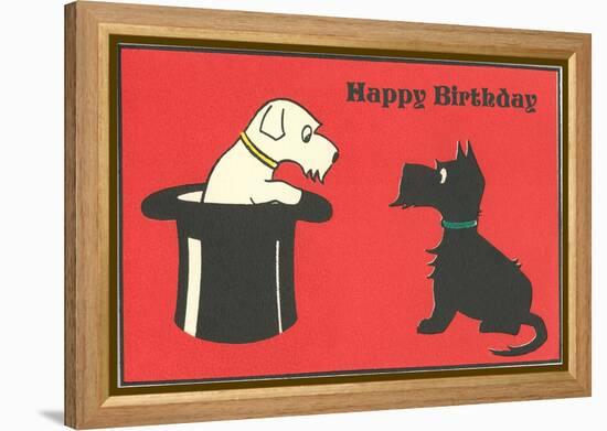 Happy Birthday Westie and Scottie-null-Framed Stretched Canvas